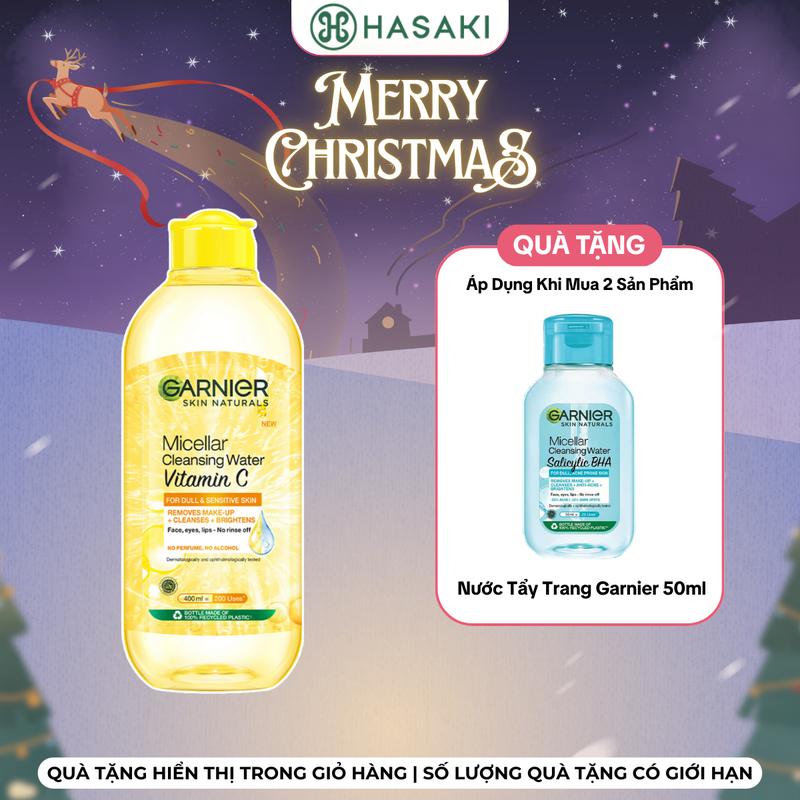 MUA 2 TẶNG 1 Nước Tẩy Trang Garnier Vitamin C 400ml | HASAKI BEAUTY Cosmetic