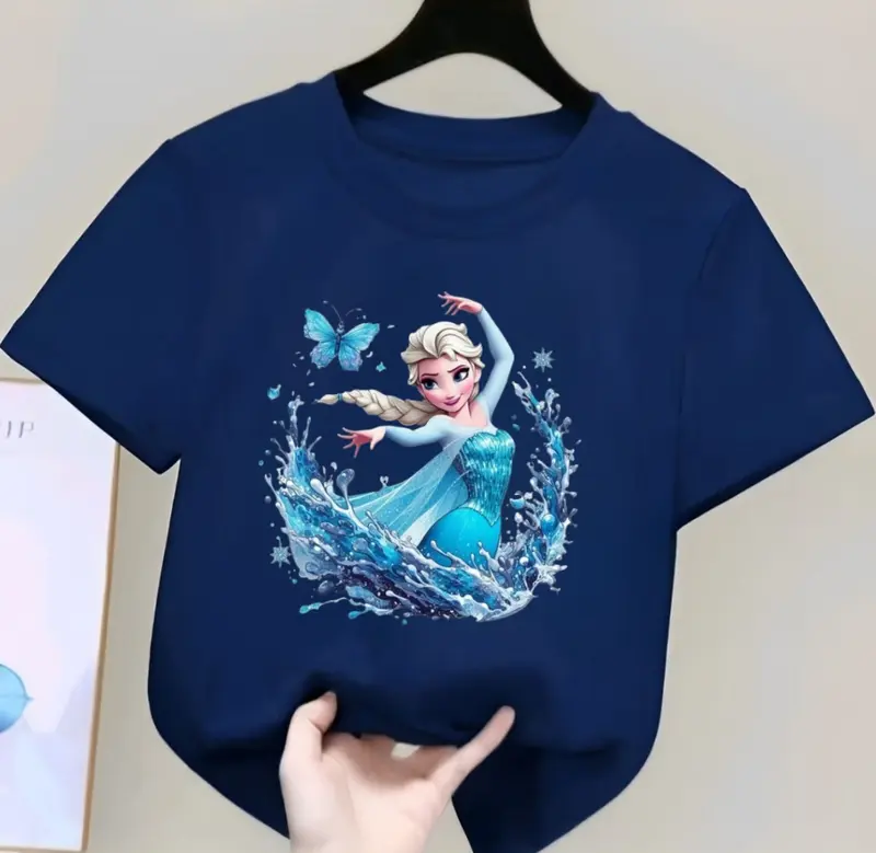 Kaos Anak Satuan Perempuan Ideal Usia 2-10 Tahun Cewek Pakaian Anak-Anak Frozen 4