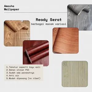 Wallpaper STIKER MEJA KAYU KACA ANTI AIR MINYAK STIKER DINDING