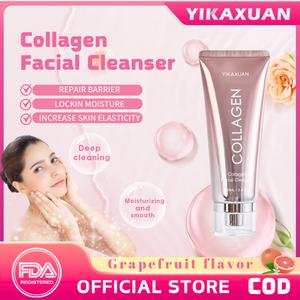 【YIKAXUAN】Pembersihan Dalam dan Pelembap Kolagen Tidak Ketat, Memutihkan Kulit 100G Pomelo flavor Facial Skincare Wajah