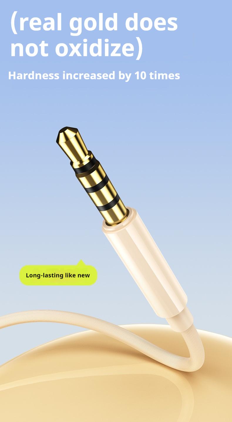 P15 Headset Kabel HIFI Stereo, Earphone Wired Tipe-C & 3.5mm, Earbuds dengan Mikrofon, Headphone Suara Jernih untuk HP