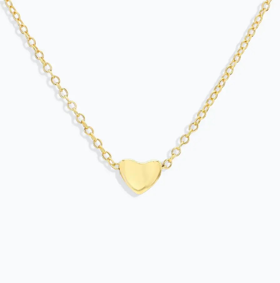 Michael Trio Engraveable Heart Necklace in 18K Gold Vermeil