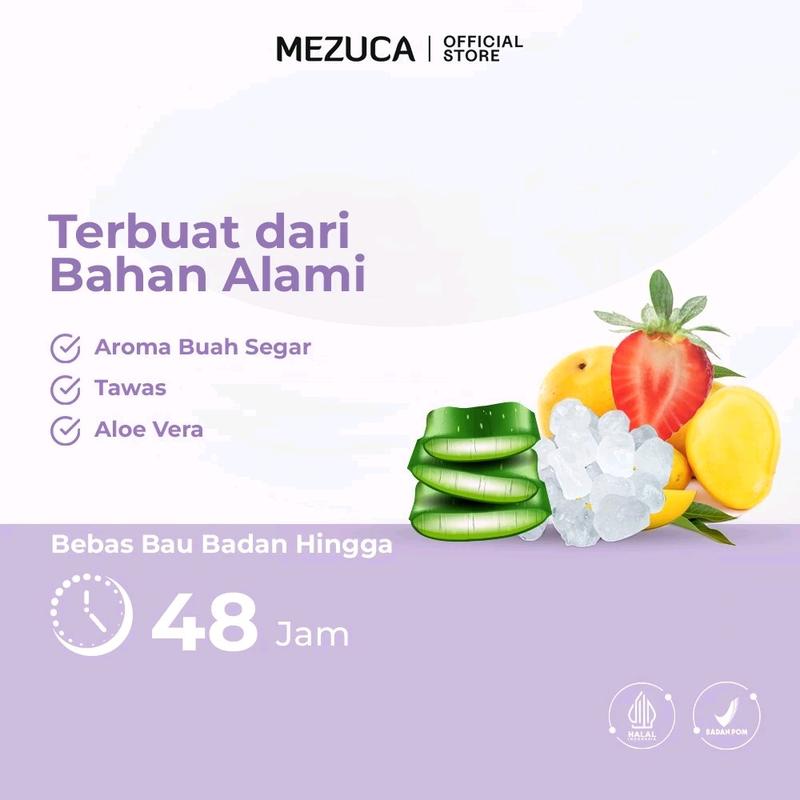 Deodorant Spray Mezuca 30ml Fresh Fruit With Tawas & Aloevera Meminimalisir Bau Badan Hingga 48 Jam 6