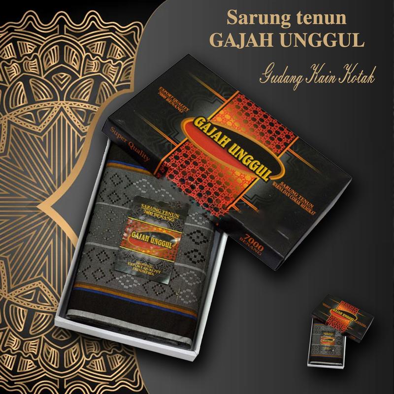 grosir 10 pcs sarung gajah unggul  sarung tenun dobby murah 0
