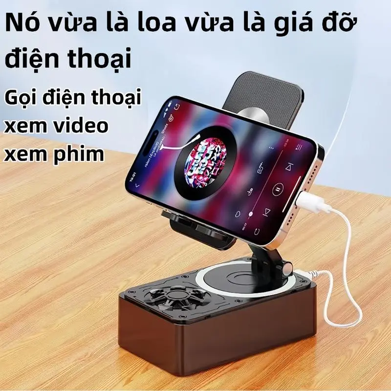 Giá Chân Đế Điện Thoại, Có Loa Âm Thanh, Đa Chức Năng, Thiết Kế Gấp 2 Trong 1, Giá Đỡ Điện Thoại Di Động Thích Hợp Cho Lối Vào, Bàn Văn Phòng, Bàn Phòng Ngủ, Và Sử Dụng Tại Nhà 5