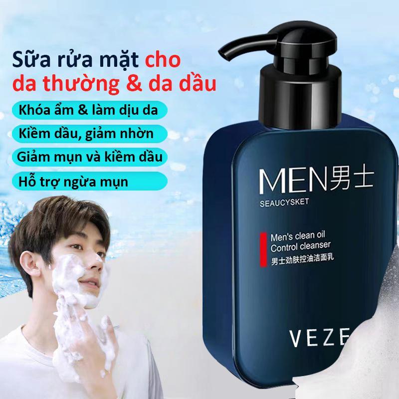 Sữa Rửa Mặt Cho Nam, Kiểm Soát Dầu, Làm Sạch Mụn Đầu Đen, Dưỡng Ẩm Và Dưỡng Ẩm, Thích Hợp Để Làm Sạch Da Mặt, Sử Dụng Tại Nhà Và Du Lịch, Sữa Rửa Mặt Cosmetic Skincare Tẩy Trang Son Môi