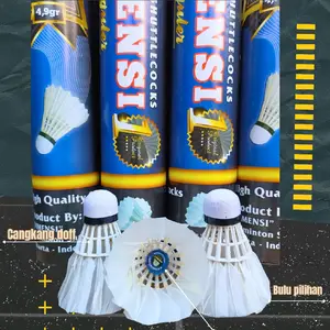 shuttlecock dimensi reguler doff sintetis / bahan pilihan / 1 slop isi 12 pcs/ Badminton Raket