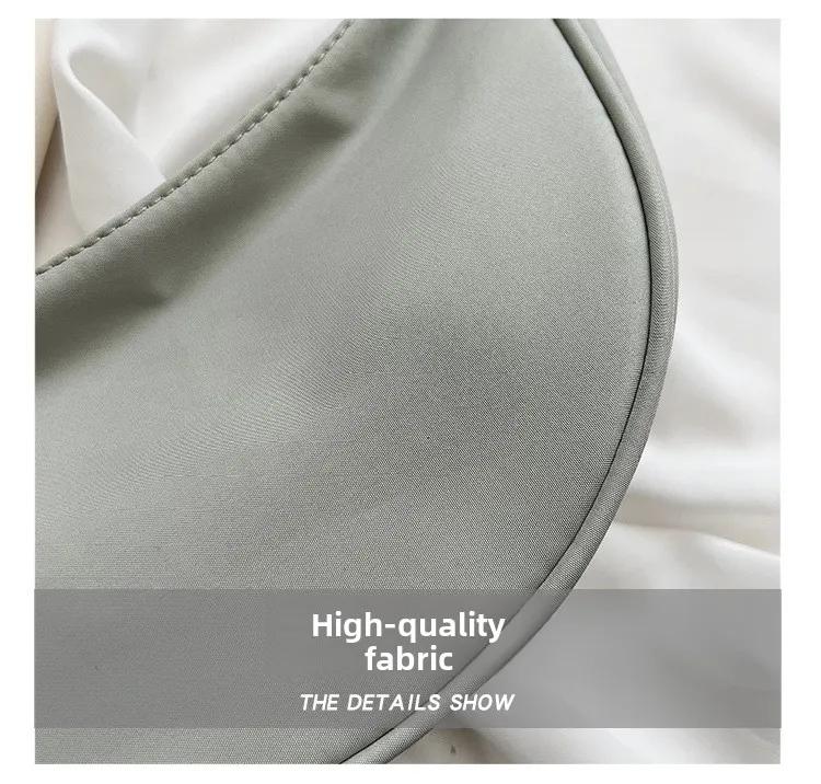 Product Introduction of Nylon material crossbody bag, women's new style dumpling bag, lightweight small shoulder bag, armpit bag, single shoulder bag, women's single shoulder crossbody bag 4