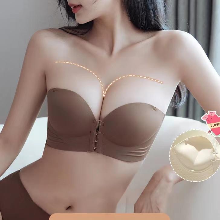  áo con nữ nâng vòng 1 ,áo lót không gọng áo ngực cài trước tạo khe xịn    áo lót ko dây kéo ngực   áo ngực không lộ viền   Áo Ngực 3CM Dây Đeo Vai Có Thể Tháo Rời Thích Hợp Cho Váy Dạ Hội áo lót su 