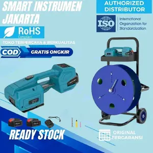Electric Hand Strapping Tool Machine Golden Power P24 Japan With Battery Troly Hose Reel Alat Pengikat Otomatis - Mesin Only