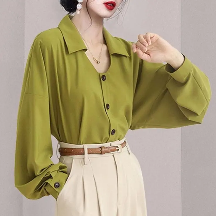 lime atasan kemeja terbaru atasan blouse cantik trendy Baju Wanita Kancing Busui Crinkle Airflow 3