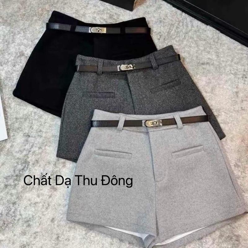 Quần Short Dạ Kèm Đai 2 Lớp Fom Chuẩn QCL1