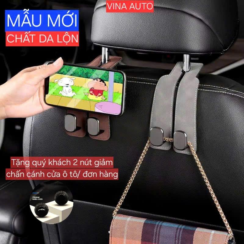 MẪU MỚI - CHUẨN DA LỘN MÓC TReo Đồ Xe Ô TÔ Bằng Da Lộn Đa Năng Tiện Lợi Gọn Gàng An Toàn Khi Sử Dụng Móc Treo Đồ Ghế Ô TÔ