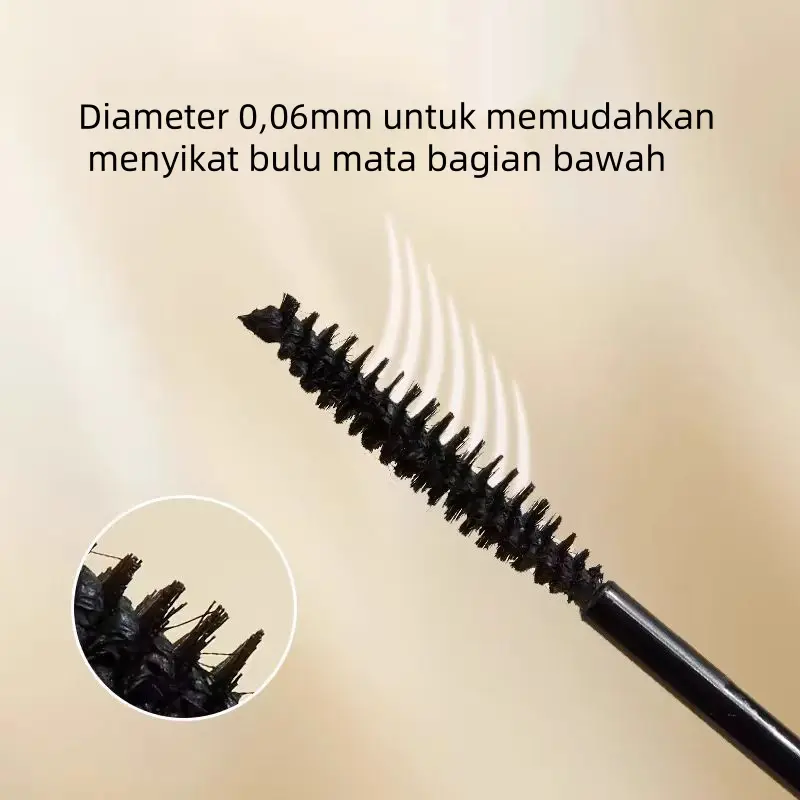 Mascara Waterproof Anti Luntur Menambah volume menebalkan Black Hitam Eye Cairan Mascara 4