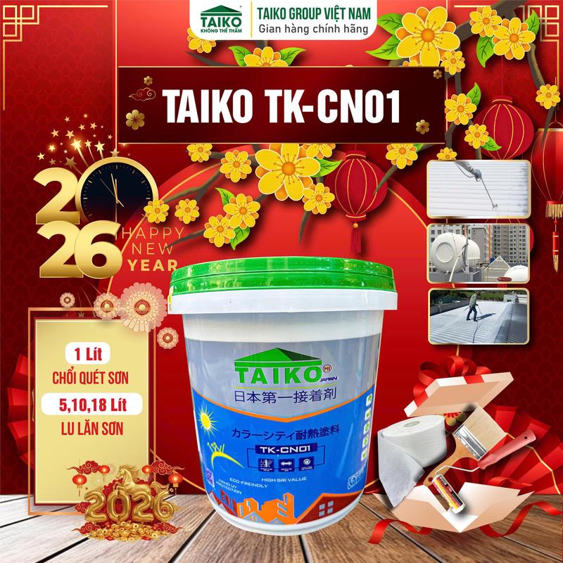 18 LÍT Sơn Chống Nóng TAIKO CN01 – Giảm Nhiệt Mái Tôn Tường Nhà Fibro Téc Nước Hiệu Quả