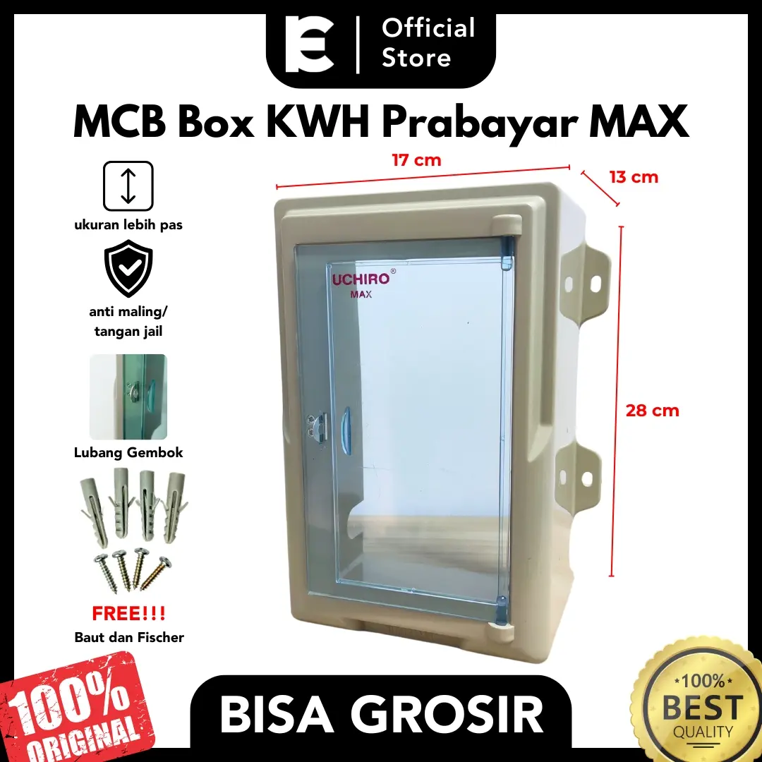 MCB Box KWH Prabayar MAX / Ukuran lebih besar pelindung listrik outdoor aman tahan lama anti debu