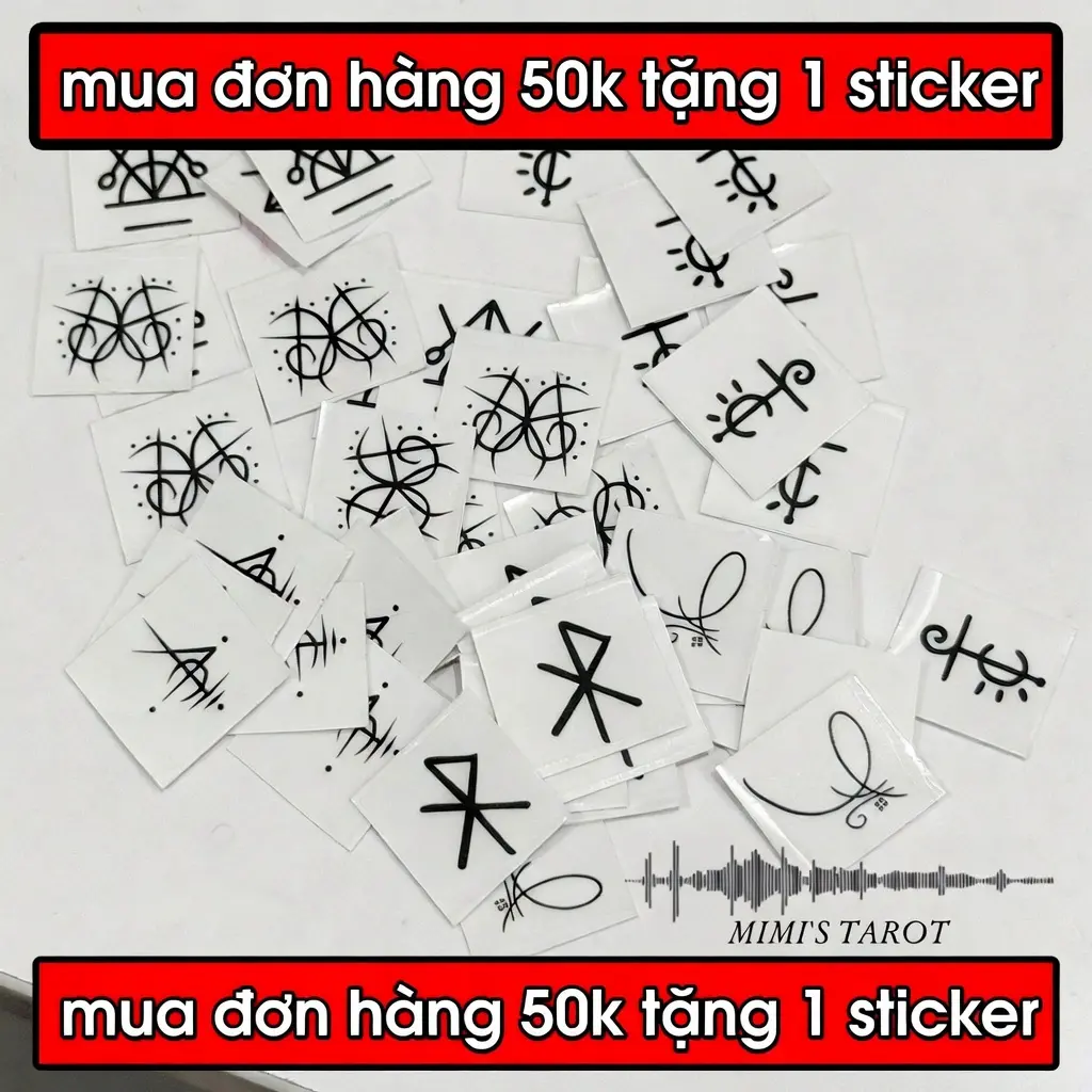 HÌNH DÁN STICKER HOẠ TIẾT KÝ TỰ TRẮNG ĐEN MIMIHOUSEVN
