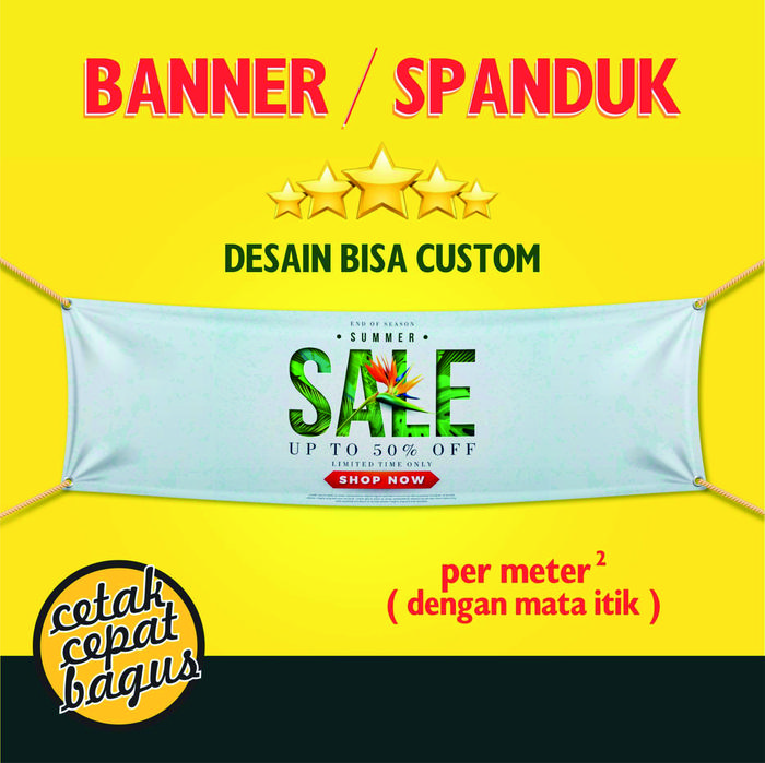 Gambar Cetak Spanduk Banner Flexy Murah ( DESAIN CUSTOM ) Ready Stok dari CetakCepatBagus Kota Bandung Tokopedia