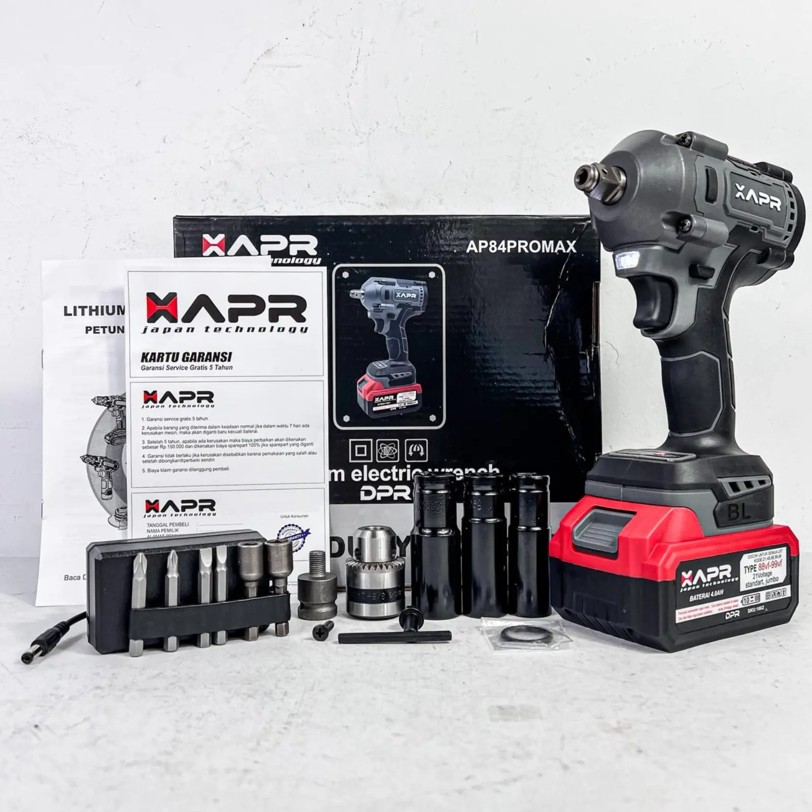 IMPACT WRENCH APR AP84PROMAX 1/2inch body kecil tenaga jumbo motogp impact  wrench