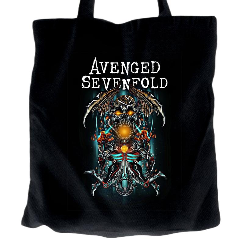 Gratitude Stuff Tote Bag Kanvas Hitam Band Avenged Seven Fold Totebag Kuliah Pria Wanita Hitam 1