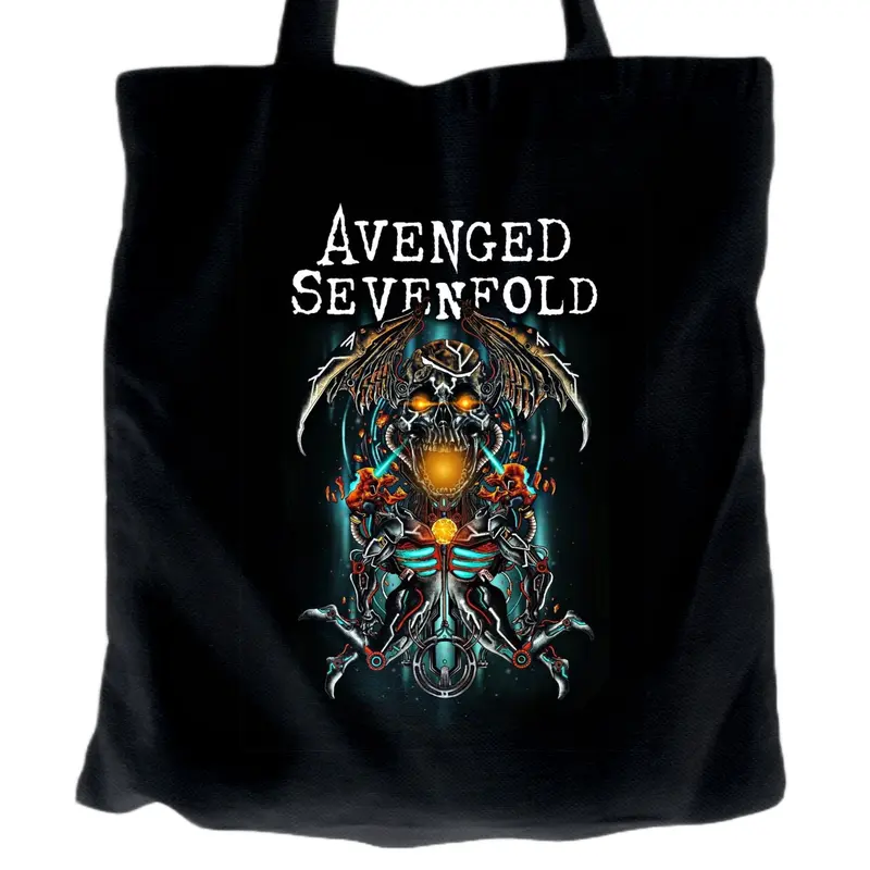Gratitude Stuff Tote Bag Kanvas Hitam Band Avenged Seven Fold Totebag Kuliah Pria Wanita Hitam 1