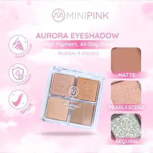 MINIPINK Eyeshadow Palette 4 Color Matte Highlighter Pigment Smooth Powder Long Lasting - MP047