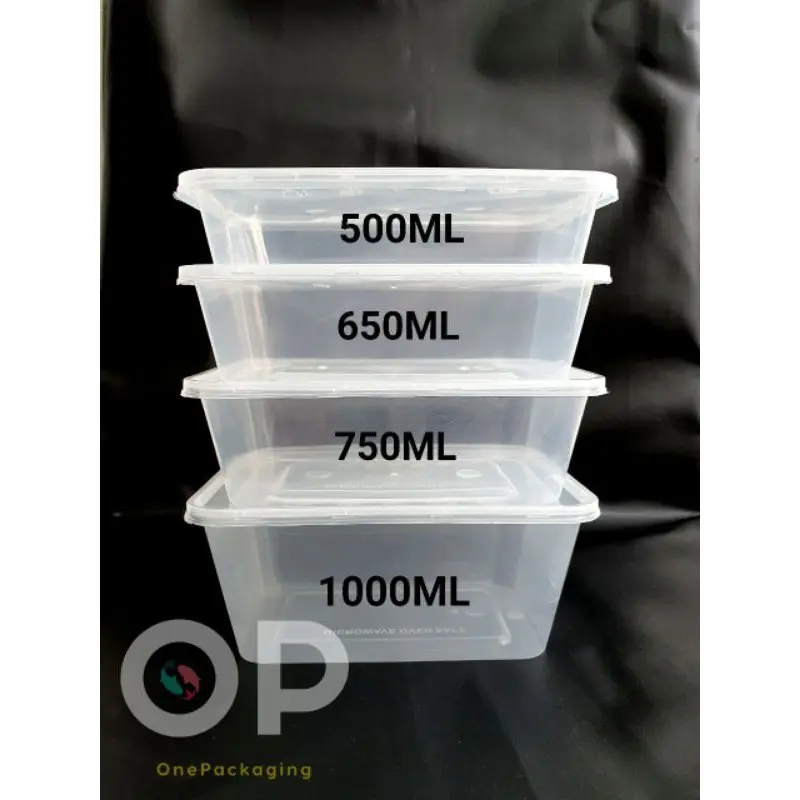 Thinwall Rectangle Thinwall 200ml 250ml 300ml 500ml 650ml 750ml 1000ml/ kotak makan plastik 0