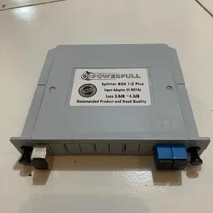Spliter Box Fiber Optic Powerfull Plus 1:2/1:4/1:8 - Input adapter Sc Metal