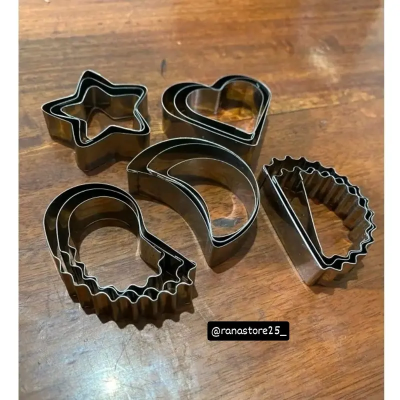 [1 Set] isi 15pcs Cetakan Kue Kering Stainlees / Cookies Cutter 2