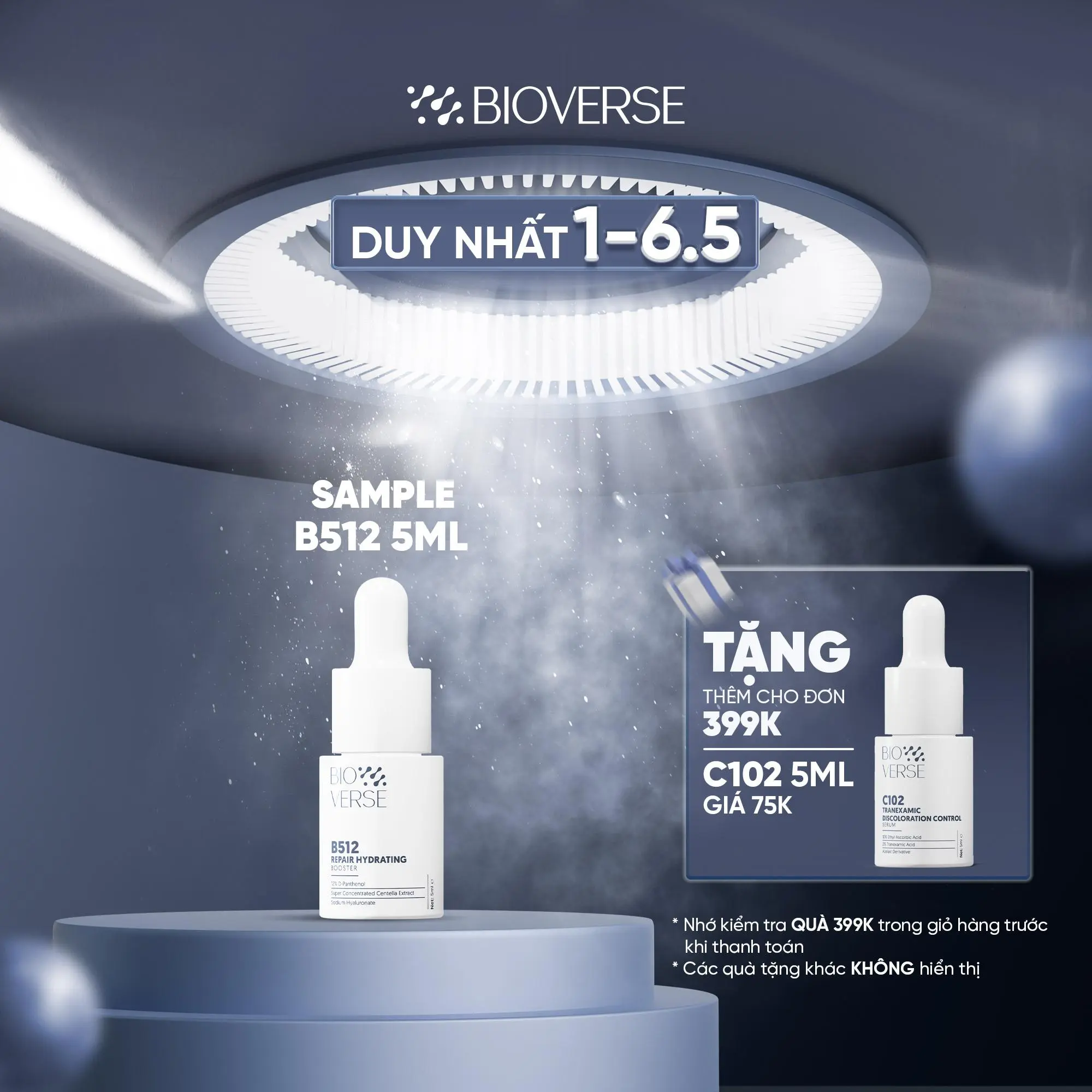 Sample Tinh Chất B512 Repair Hyadrating Booster Bioverse Hỗ Trợ Làm Diụ, Giảm Kích Ứng Và Cải Thiện Độ Ẩm Cho Da 5ml