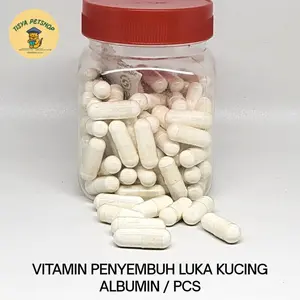 SUPLEMEN VITAMIN PENYEMBUH LUKA KUCING CAT PRO ALBUMIN PER KAPSUL / PCS