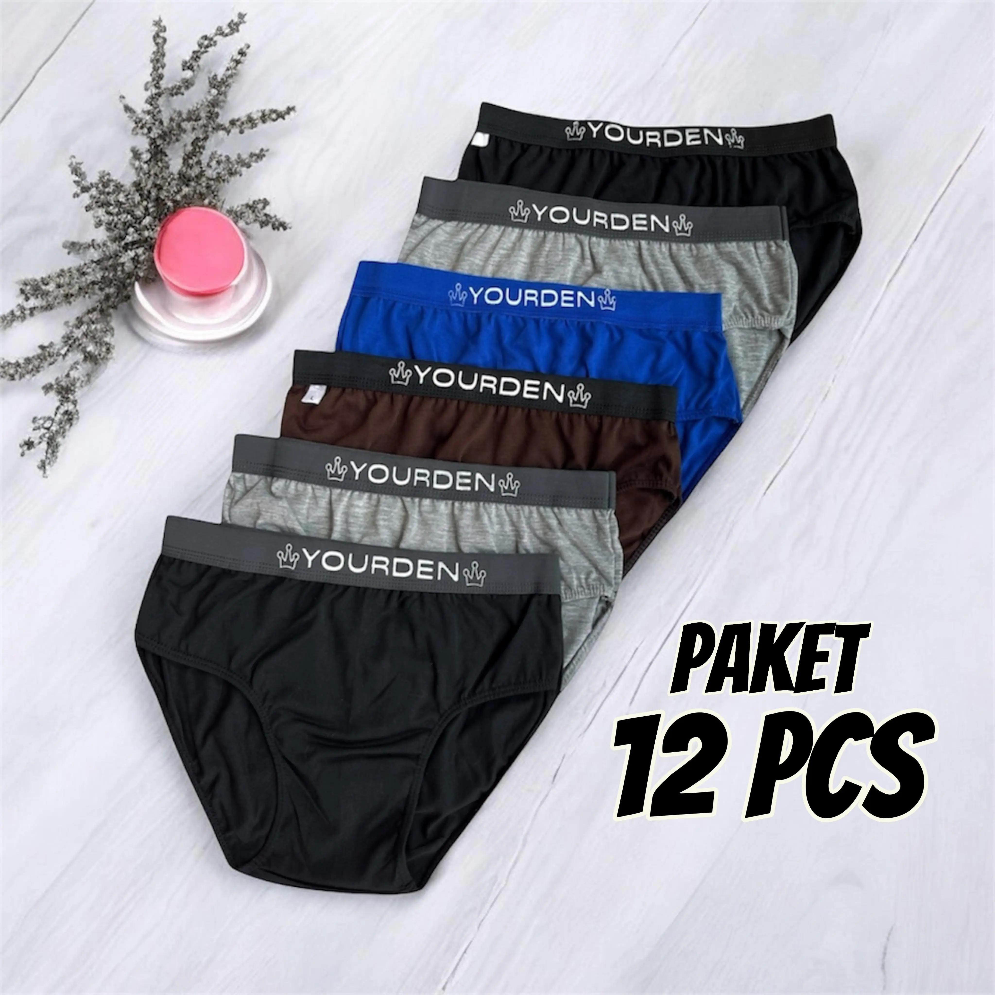 Paket 12 Pcs Celana Dalam Pria Dewasa Boxer Segitiga Daleman Cowok Sempak Laki Laki Remaja