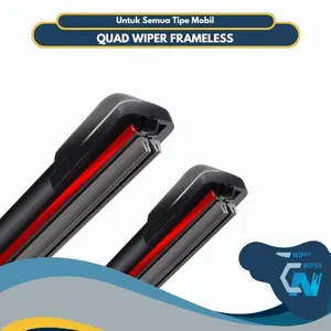 Wiper Mobil 4 Lapis Karet Untuk Semua Jenis 1 Set (Kiri dan Kanan) Tanpa Rangka Besi