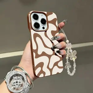 Kompatibel dengan iPhone Abstrak coklat ringan. Kasus ponsel 11 12 13 14 15 16 Bahan TPU iPhone Kasus ponsel 11 PRO MAX 12 PRO MAX 13 PRO MAX 14 14PLUS 14PRO MAX 15 15PLUS 15PRO MAX 16PRO MAX Casing Desain Mode X XSMAX