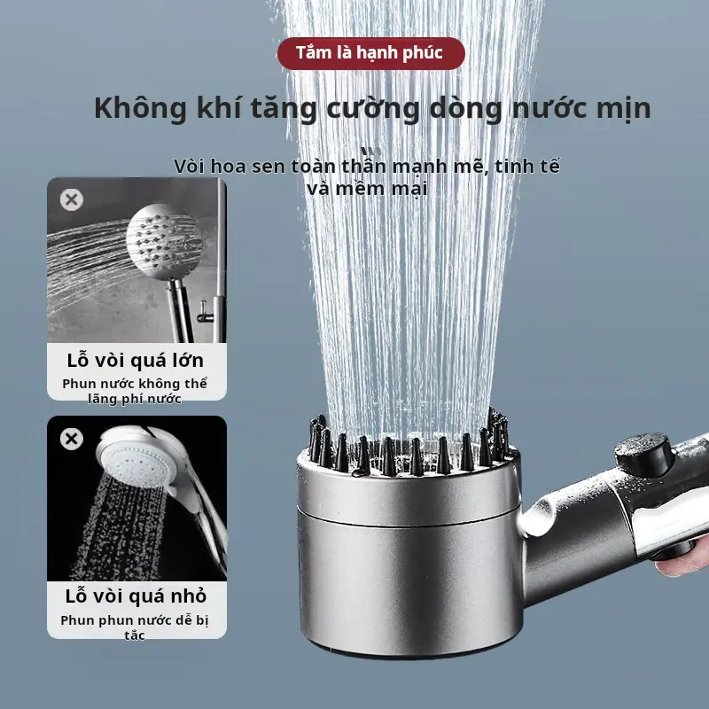 Vòi hoa sen điều áp, đầu vòi hoa sen, bộ vòi hoa sen, đầu vòi hoa sen Cầm Tay Thích hợp cho bồn tắm gia đình, đầu vòi hoa sen trong phòng tắm 1