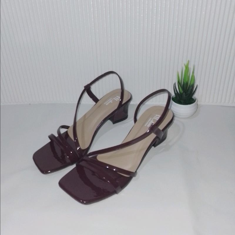 Sandal- heels Wanita / korean style model tali belakang tinggi hak 5cm (HL02) Sendal 6