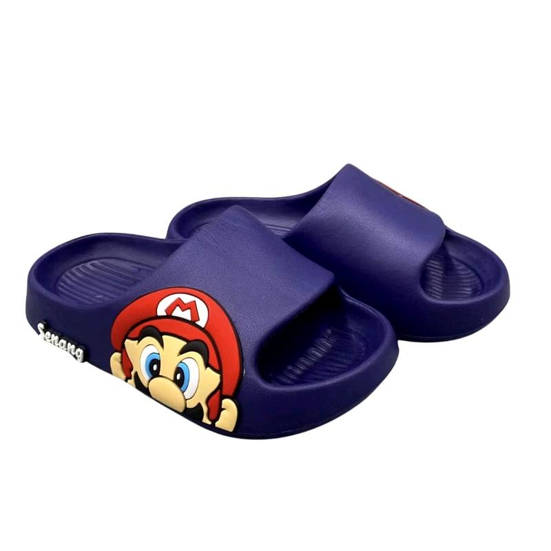 Sandal Selop Anak Cowok Sendal Anak Laki-laki Slip On Ringan Nyaman Kekinian Motif Mario 2