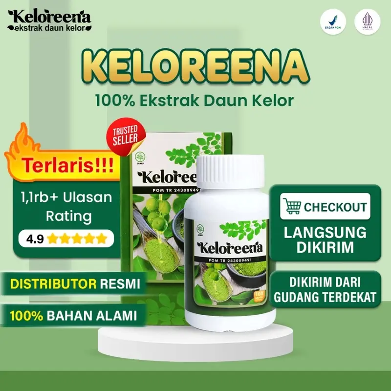 Keloreena Untuk ISK Pria dan Wanita Infeksi Saluran Kemih Sering Kencing Terus Menerus Urine Keruh Berbau atau Kemerahan - 50 & 100 Kapsul 1
