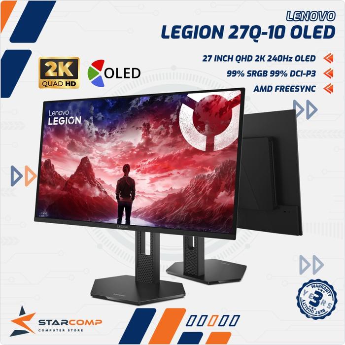 Gambar Lenovo Legion 27Q-10 OLED 27 inch 2K QHD 240Hz OLED Gaming Monitor dari Starcomp Semarang Kab. Banyumas Tokopedia