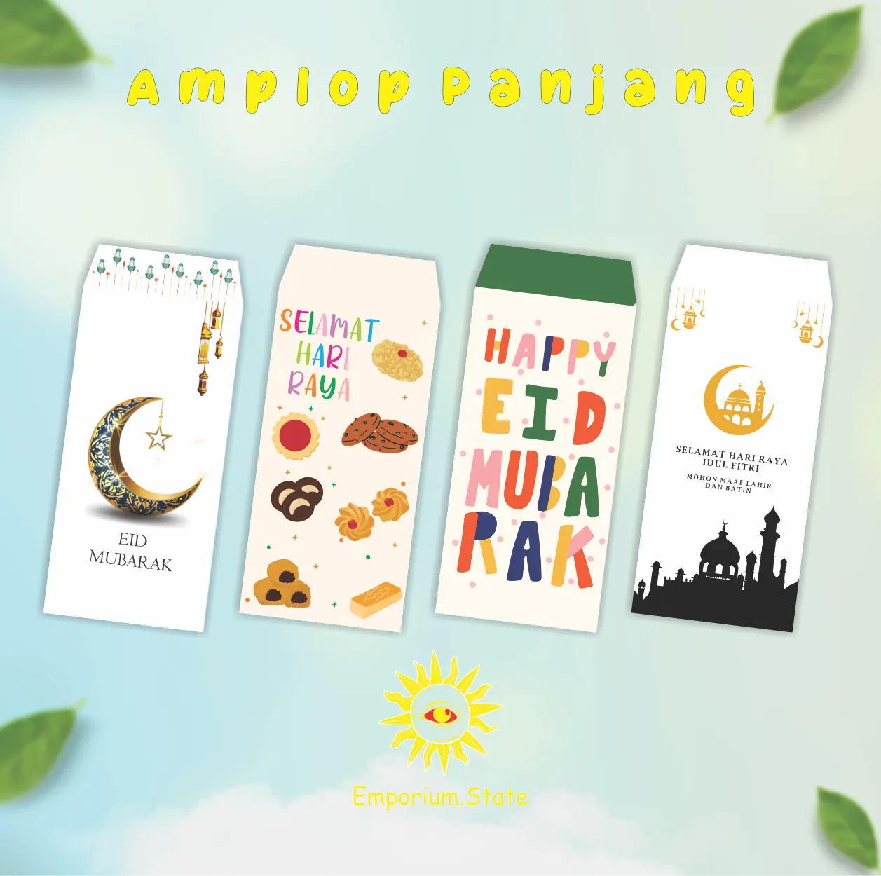 15 Amplop Lebaran Panjang Kertas Aster Premium Paper