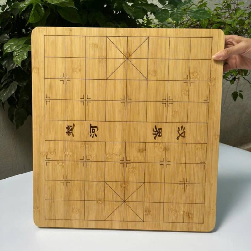 Bàn Cờ Tướng Gỗ Trúc Kích Thước 47 * 43 CM (Dày 2 CM)
