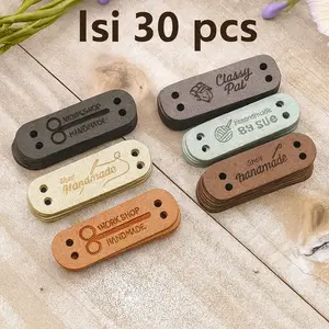 Label Kulit Laser Cutting, Cocok untuk Tas, Rajutan, & Souvenir