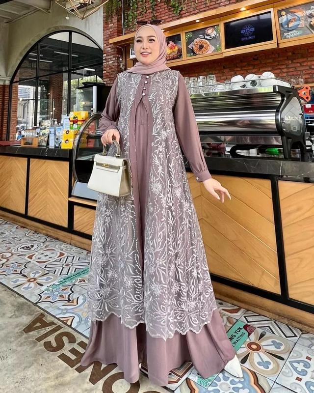 TERBARU!! DHUHAYU MAXI BRUKAT CERUTY Model Baru / Gamis Viral Lebaran 2024 / Gamis Korea Style / Gamis Kondangan Jumbo / Gamis Ibu Ibu Model Sekarang / Dress Kondangan / Dress Wanita Muslim Remaja / Gamis Wanita Terbaru 2024 Modern Dewasa Pesta Simple 1