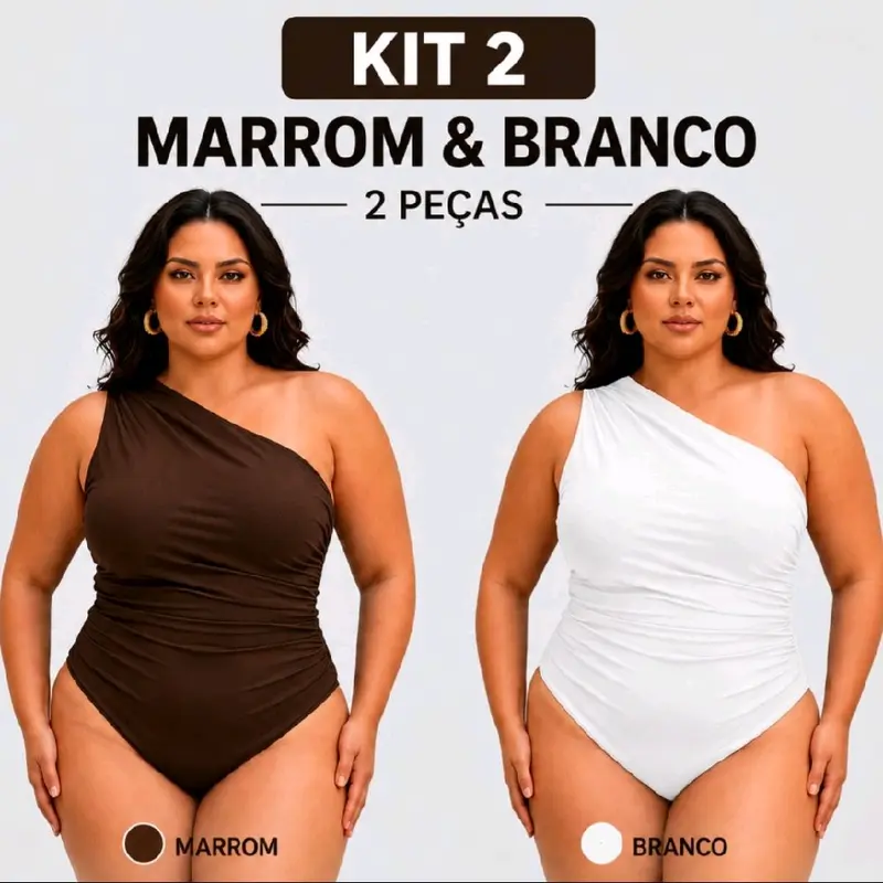Kit 2 Bodies Femininos Plus Size