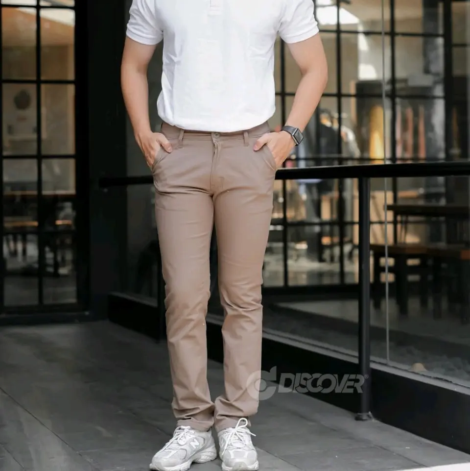Celana Chinos - Celana Panjang Chino - Celana Chinos Twill Premium - Celana Moca Cowok Pria Santai Kerja Casual Katun
