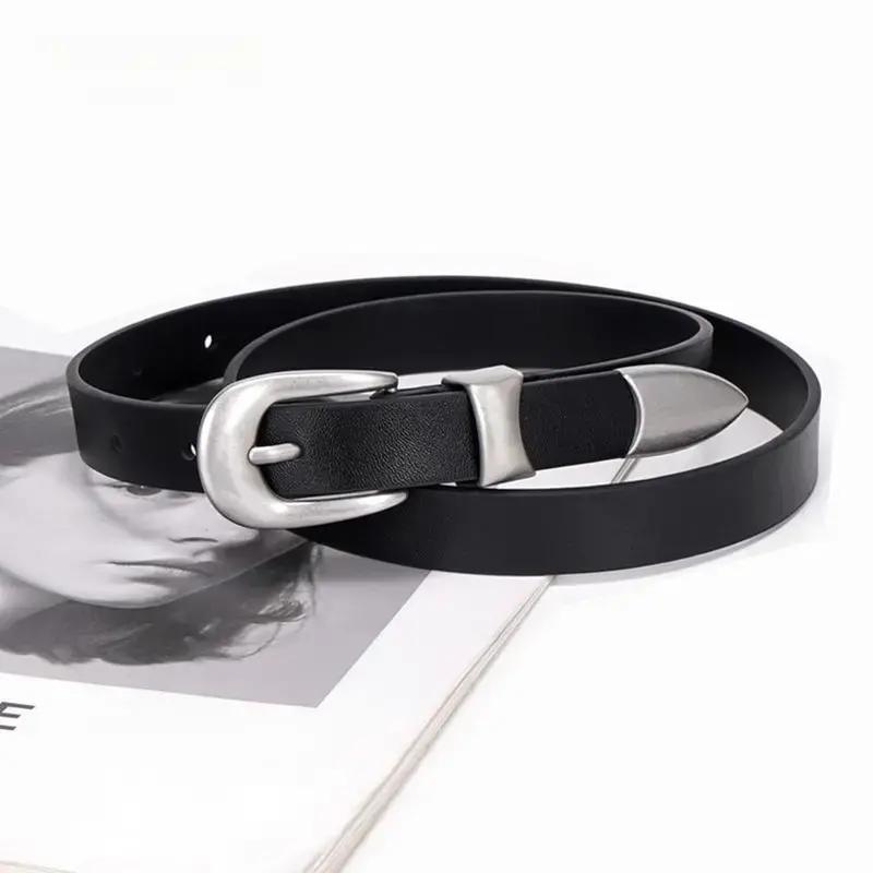 Thắt lưng da kim loại phong cách Y2K, phù hợp cho cả nam và nữ, kiểu dáng Hàn Quốc, thắt lưng eo thon gọn, phong cách cổ điển, dễ phối đồ, kiểu dáng tối giản, thắt lưng cổ điển cho nữ, thắt lưng thanh lịch, phù hợp với phong cách quý cô và những ngườ