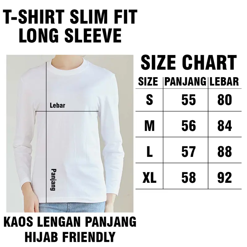 BAJU WANITA BAJU KAOS LENGAN PANJANG SLIM FIT / T SHIRT LONG SLEEVE SLIM FIT / KAOS HIJAB FRIENDLY 7