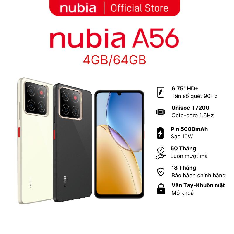 Mới Điện thoại Nubia A56 I Pin 5000mAh I Màn hình HD+ I Hỗ trợ mạng 4.5G - Chính Hãng