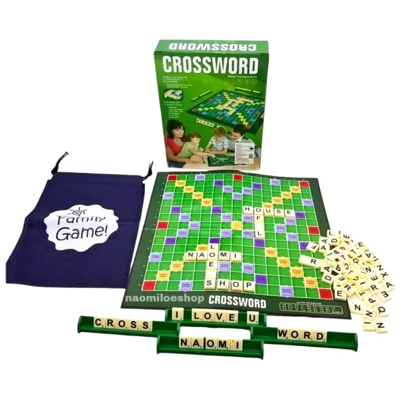 Mainan Anak Cross Word Family Board Game Kebersamaan Keluarga Belajar  Susun Kosakata Scrable Permainan Papan Toys
