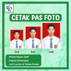 CETAK PAS FOTO 2X3 , 3X4 , 4X6 / CETAK FOTO MURAH (BAHAN DOFF) Kertas